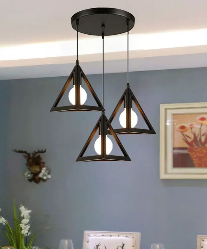 Geometric Triangle Pendant Light