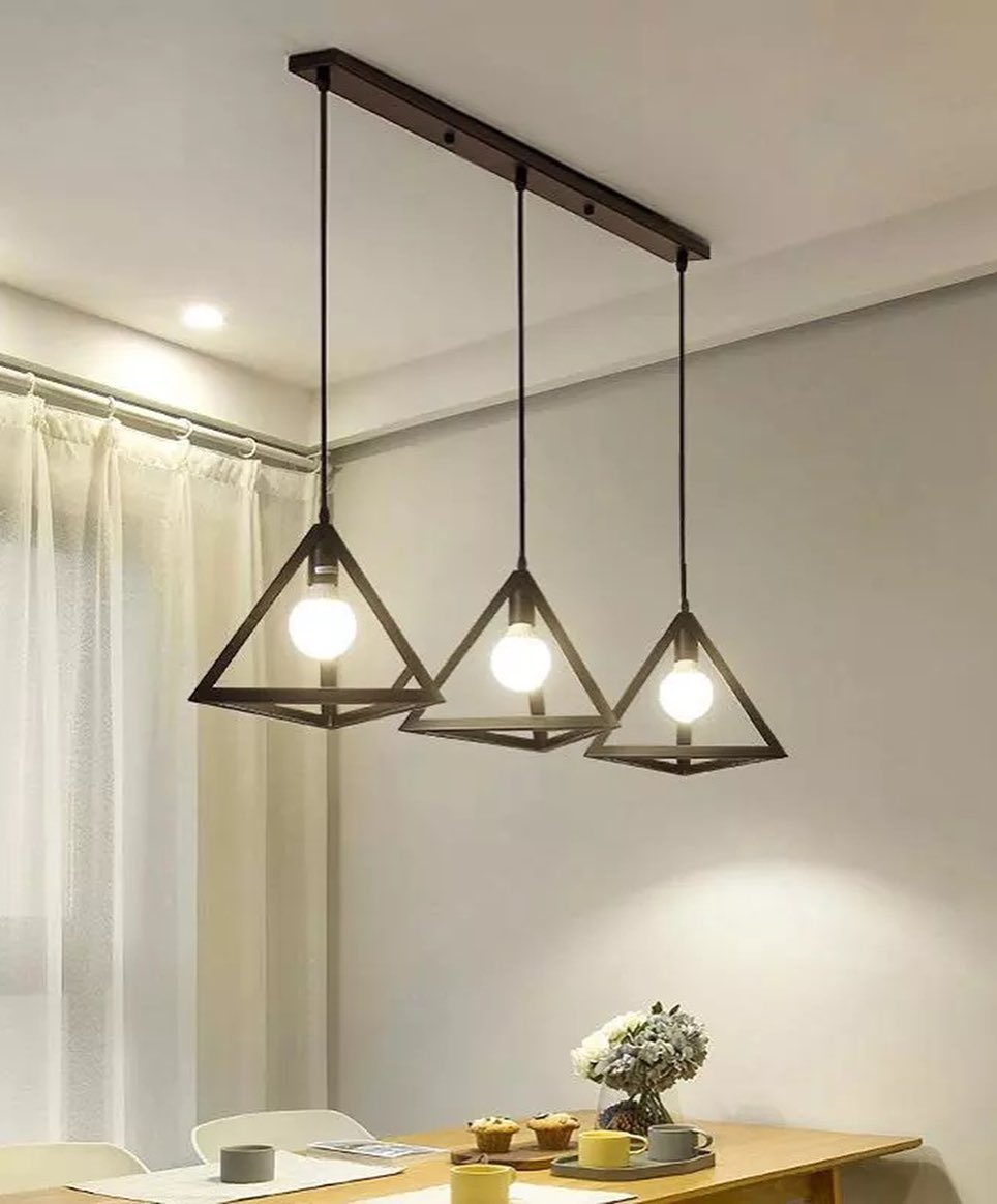 Geometric Triangle Pendant Light