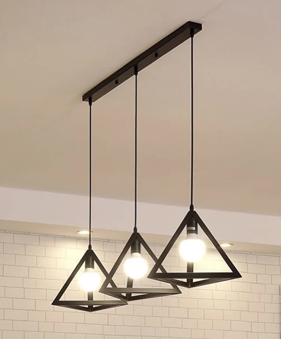 Geometric Triangle Pendant Light