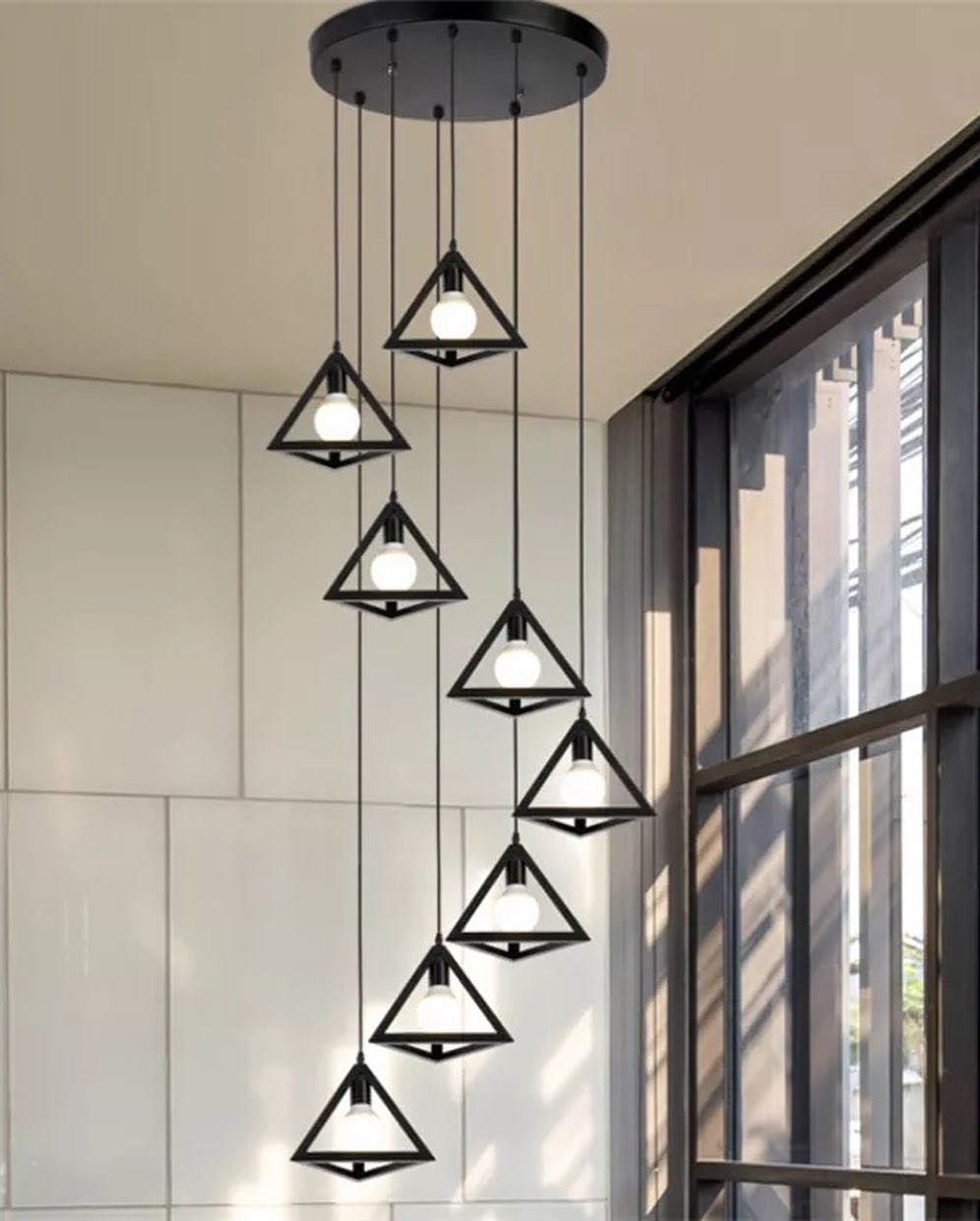 Geometric Triangle Pendant Light