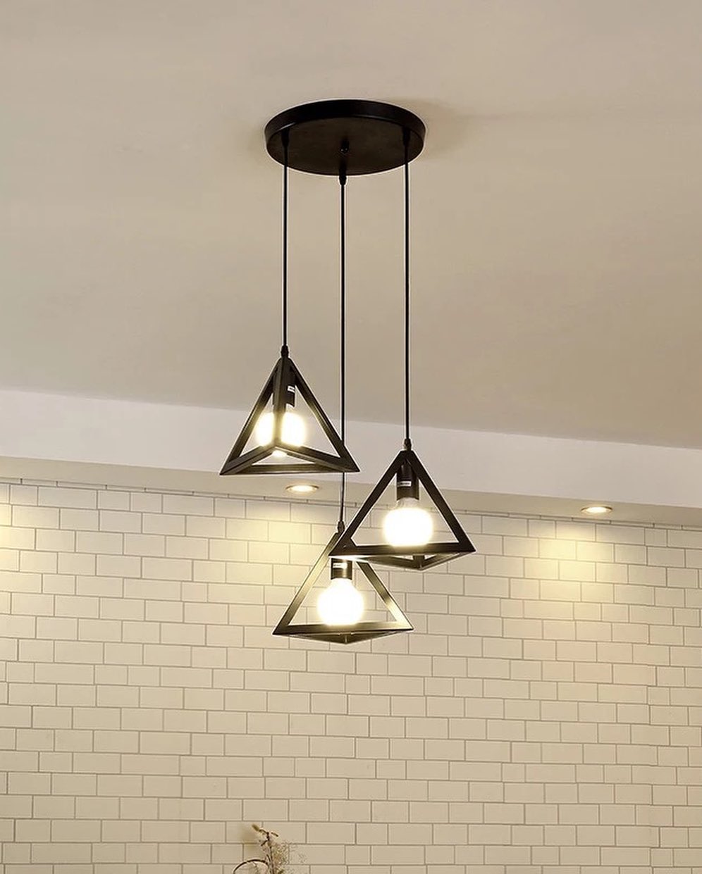 Geometric Triangle Pendant Light