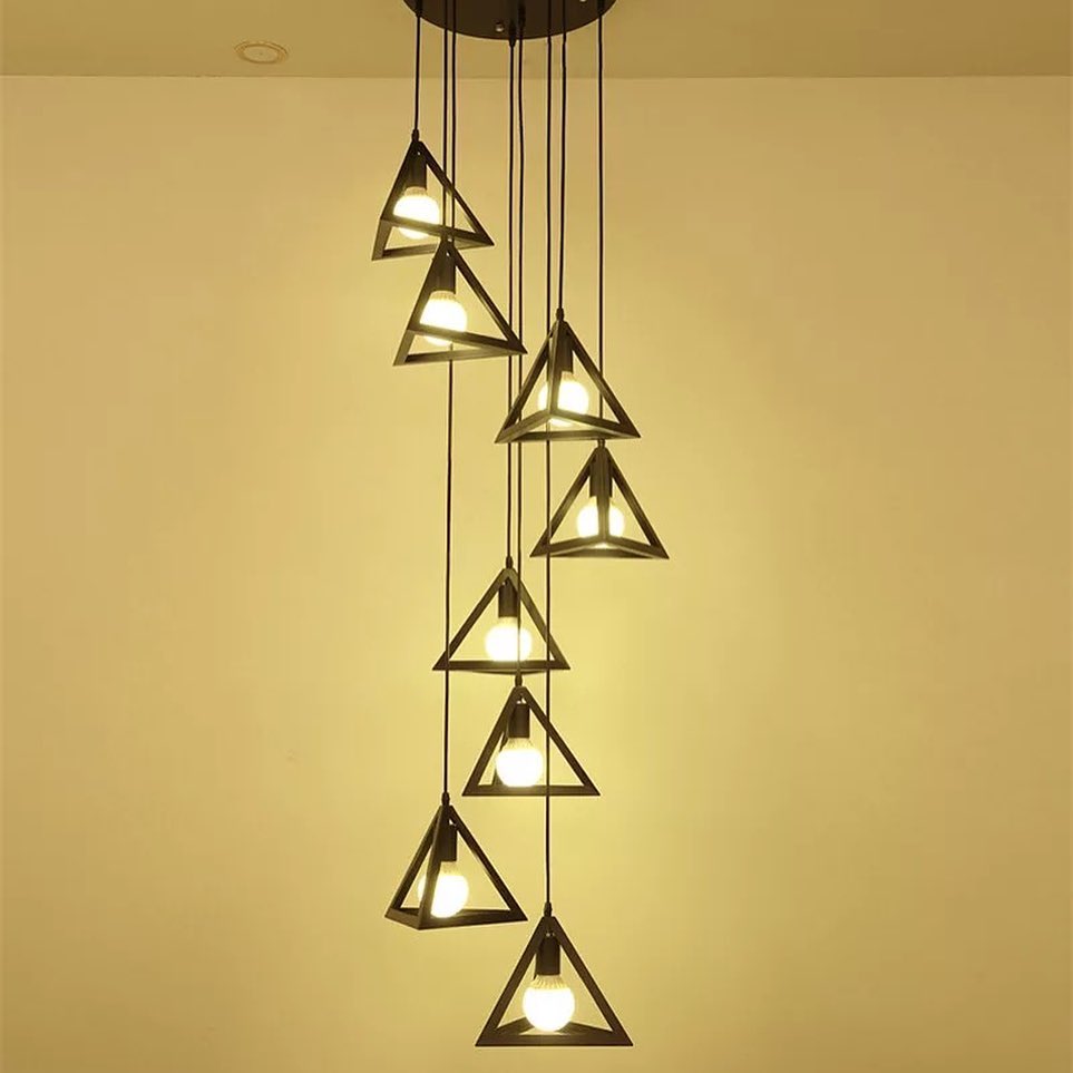 Geometric Triangle Pendant Light