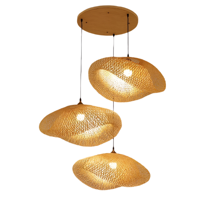 Organic BAMBOO Mesh Pendant Light