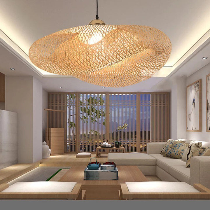 Organic BAMBOO Mesh Pendant Light