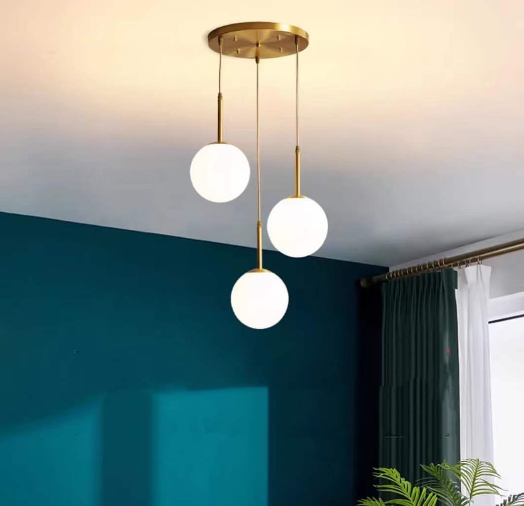 Modern Triple Globe Pendant Light