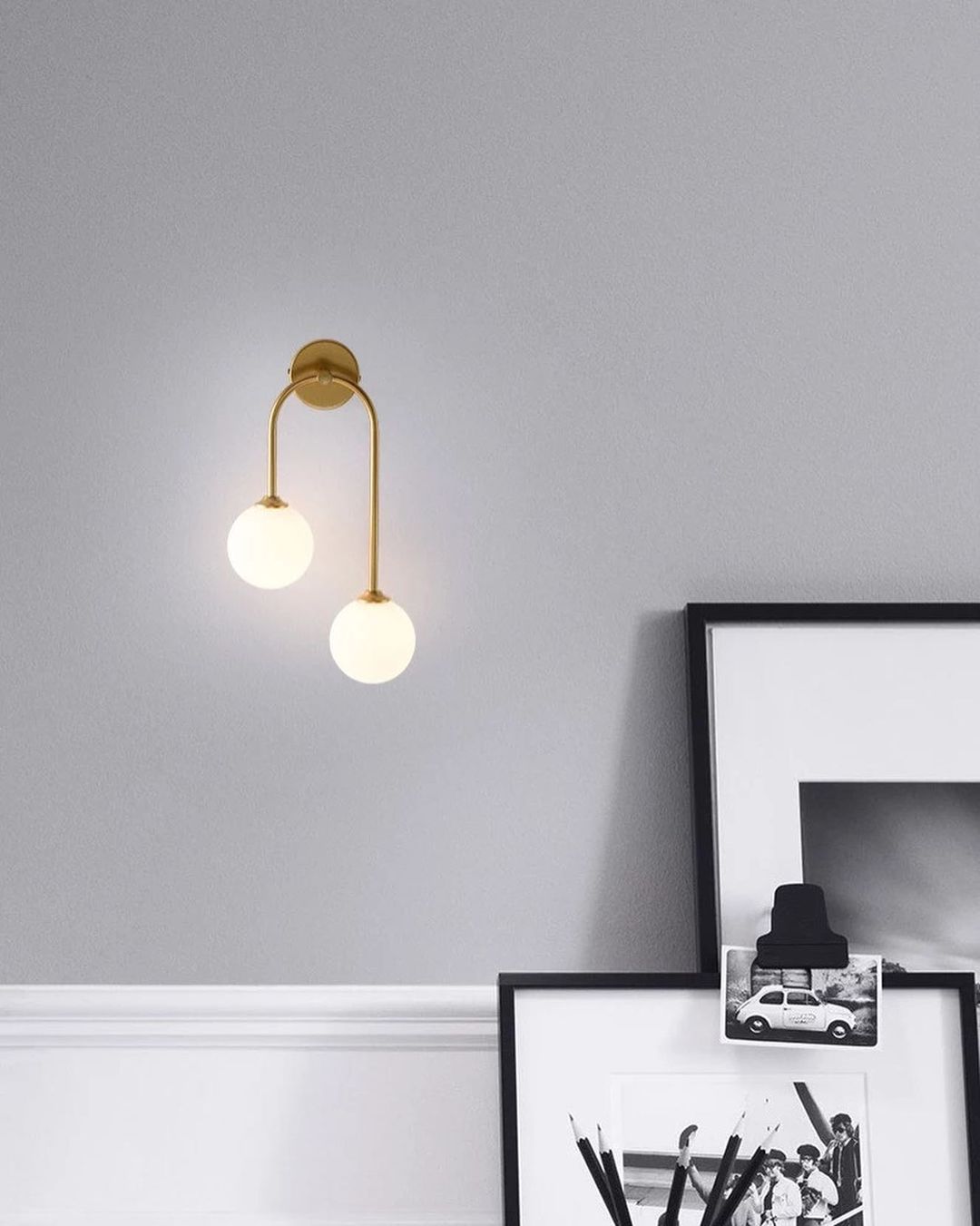 Modern Wall Light - Double Globe