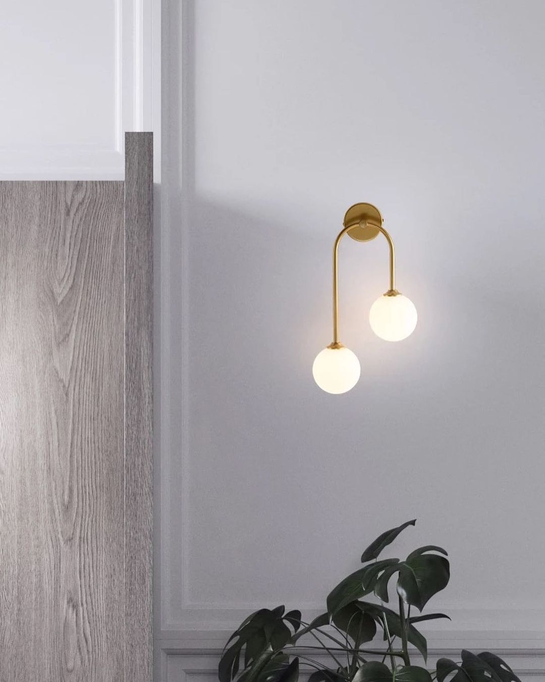 Modern Wall Light - Double Globe