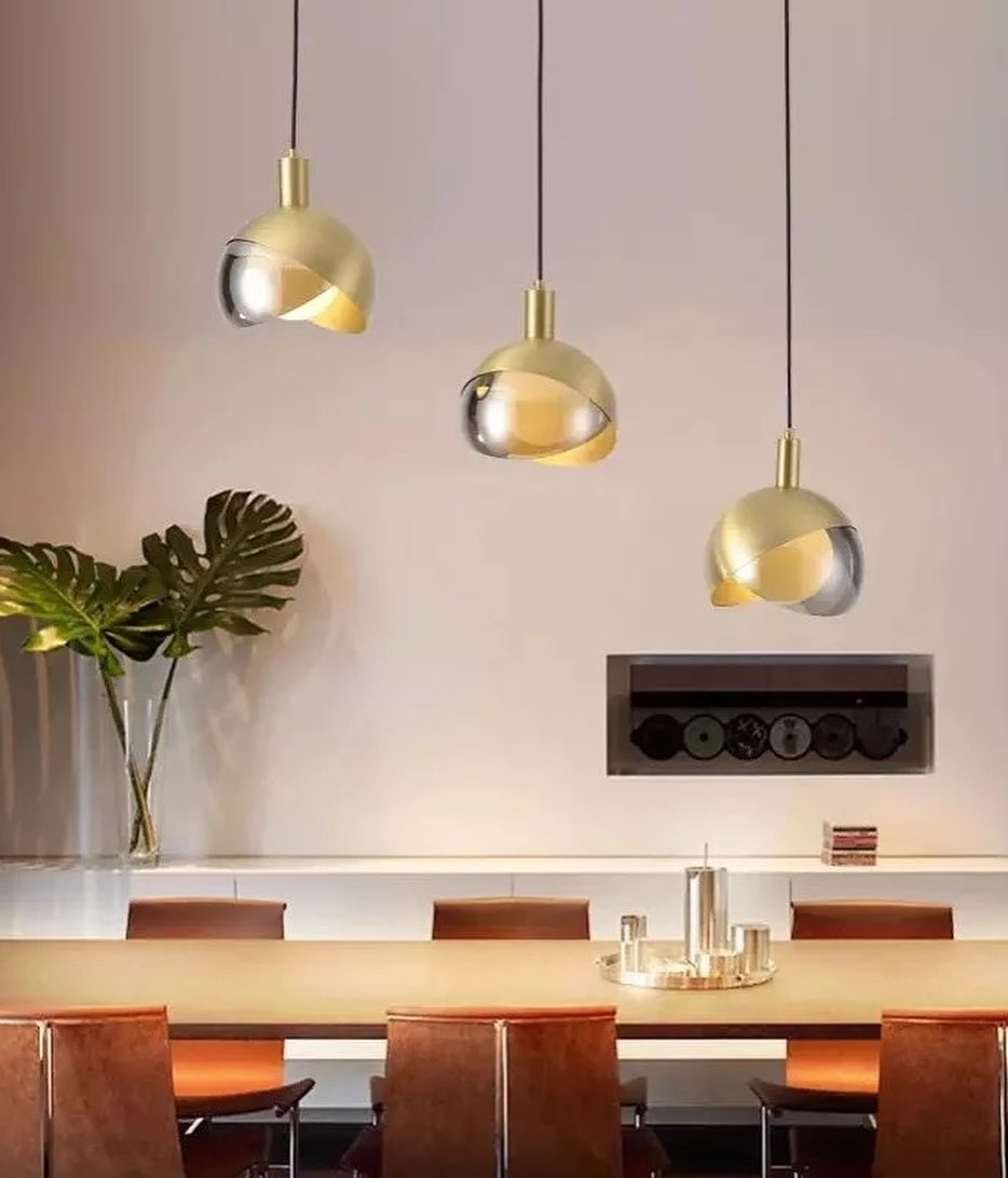 Brass Pendant Light Set