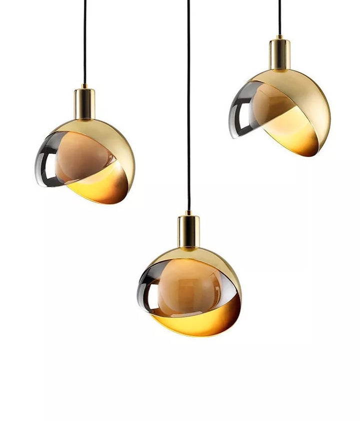 Brass Pendant Light Set