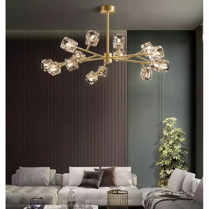 Modern Crystal Burst Chandelier