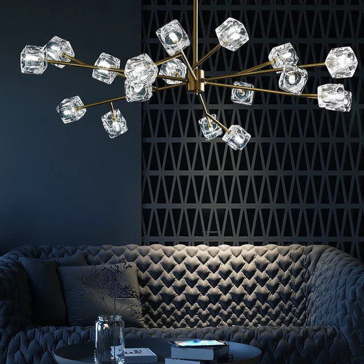 Modern Crystal Burst Chandelier