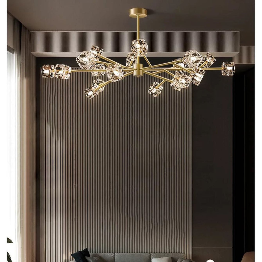 Modern Crystal Burst Chandelier