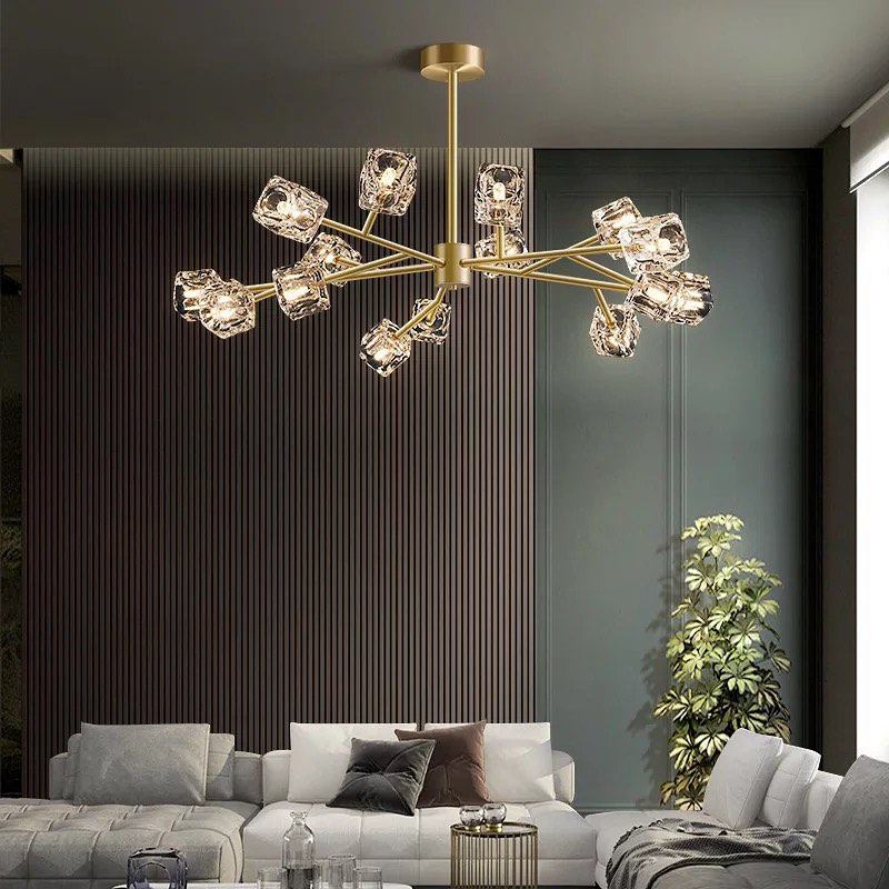 Modern Crystal Burst Chandelier