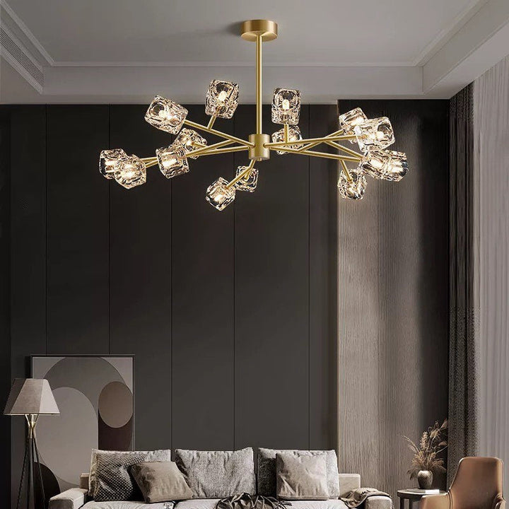 Modern Crystal Burst Chandelier