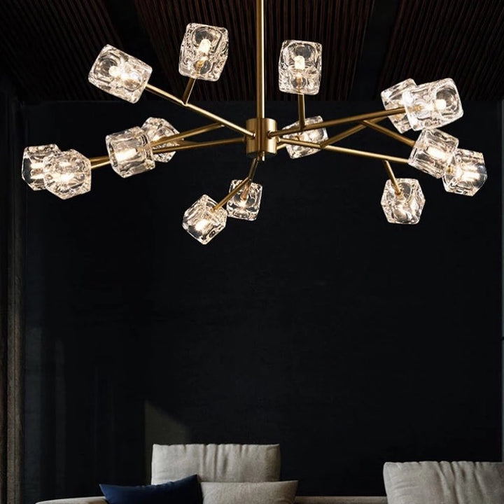 Modern Crystal Burst Chandelier