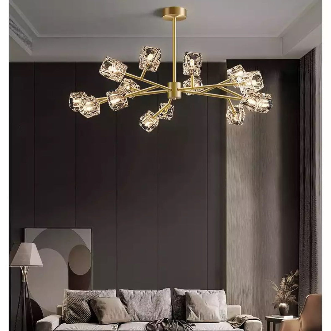 Modern Crystal Burst Chandelier