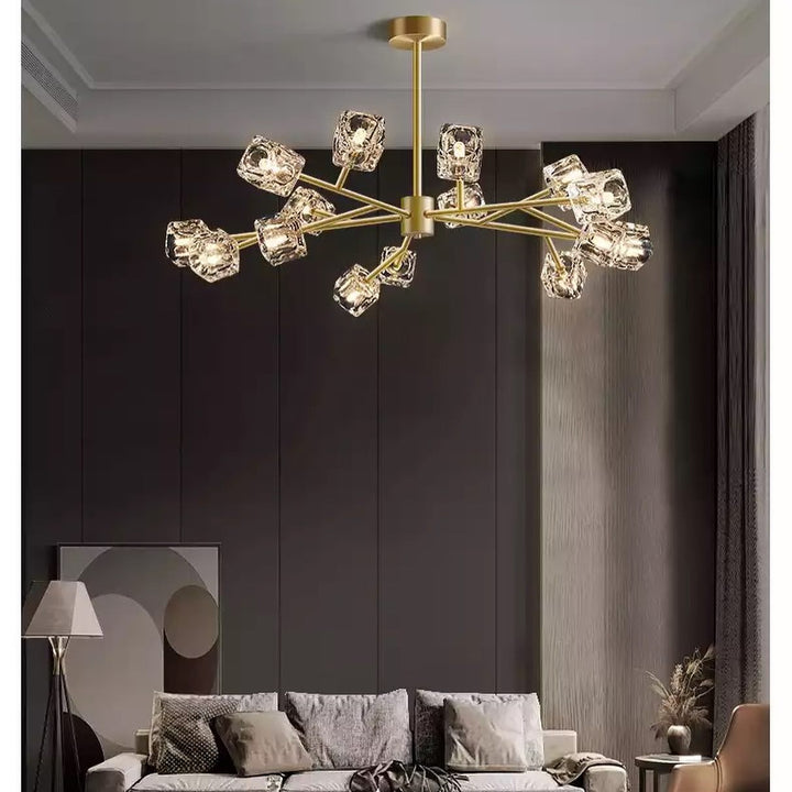 Modern Crystal Burst Chandelier