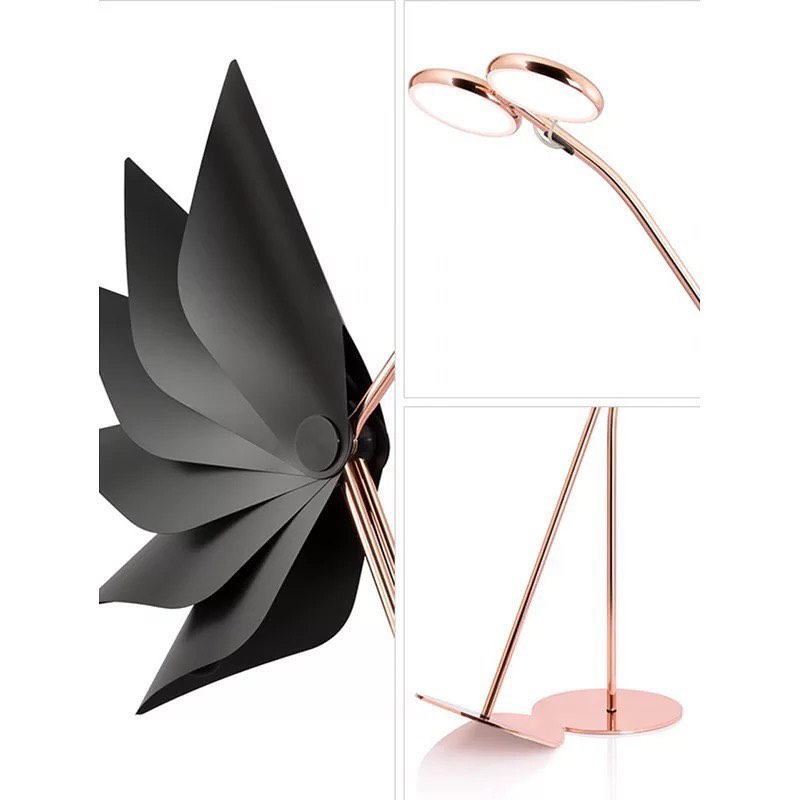 Modern Artistic Floor Lamp with Gold Base and White Petal Shade