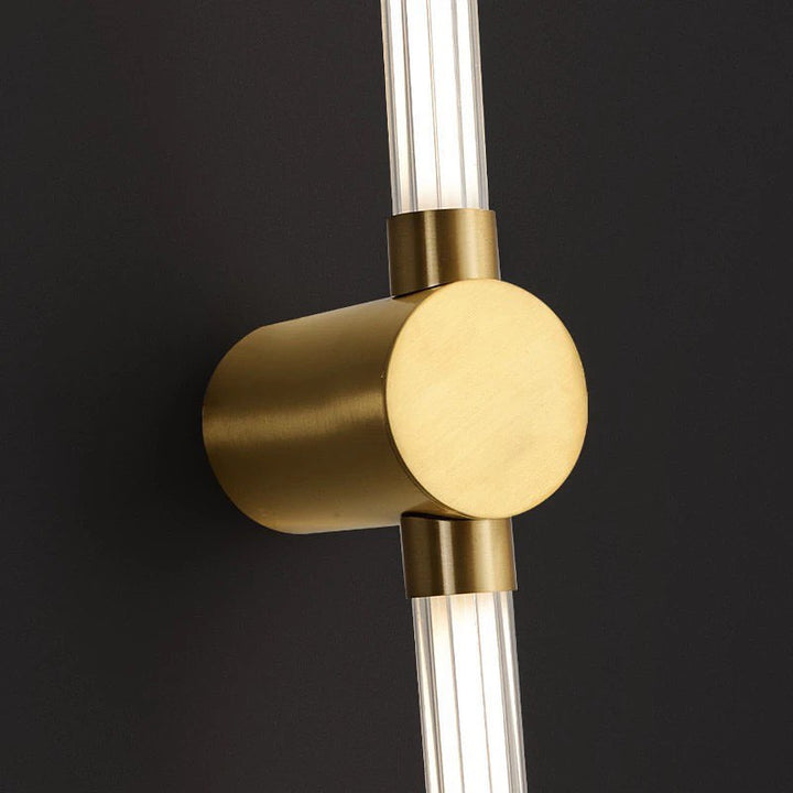 Modern Vertical LED Wall Light with Gold Finish