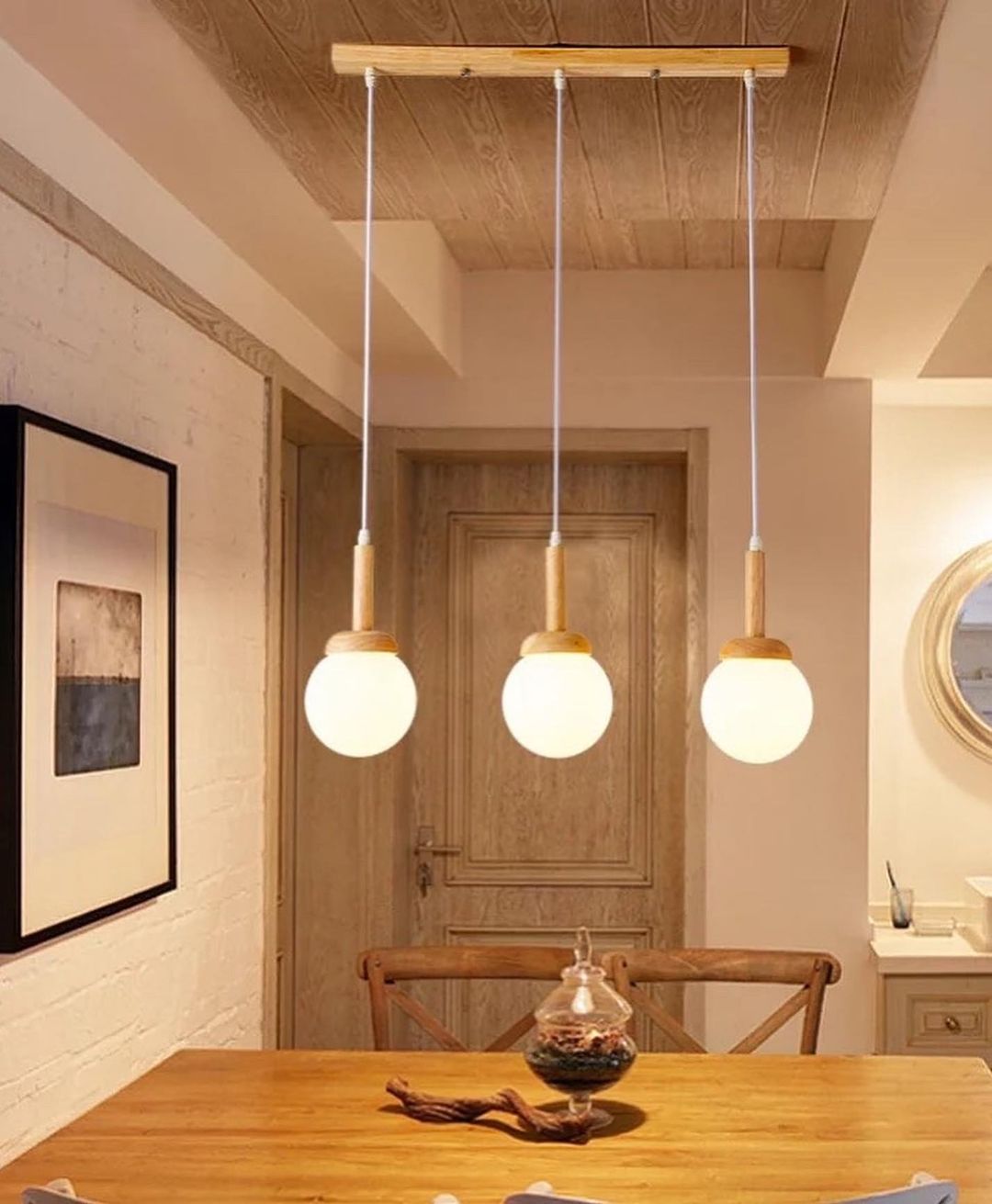 Natural Wooden Pendant Lamp