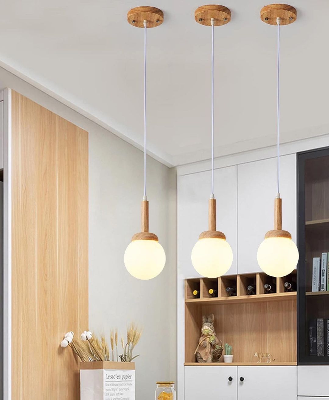 Natural Wooden Pendant Lamp