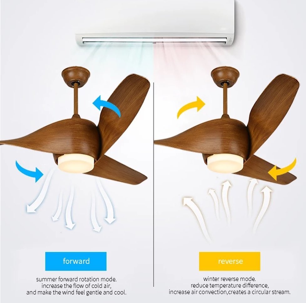 Modern Wooden Ceiling Fan with Light