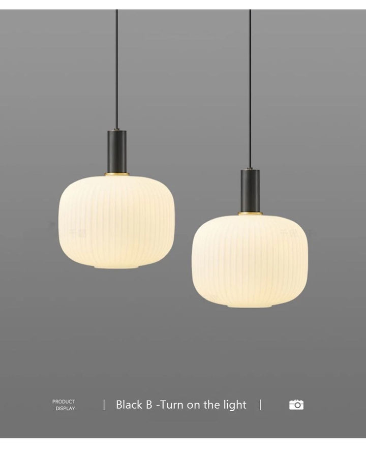 Elegant Frosted Glass Pendant Light Trio