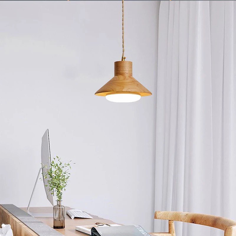 Rustic Wooden Pendant Light for Kitchen