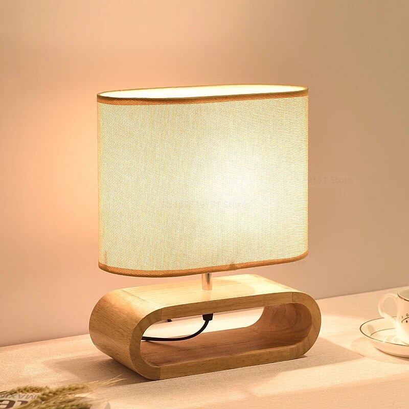 Contemporary Wooden Table Lamp