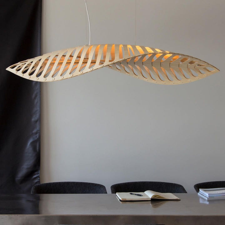 Wooden Leaf Pendant Light