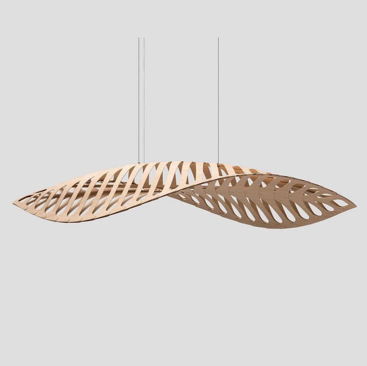 Wooden Leaf Pendant Light