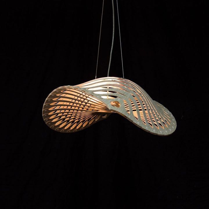 Wooden Leaf Pendant Light