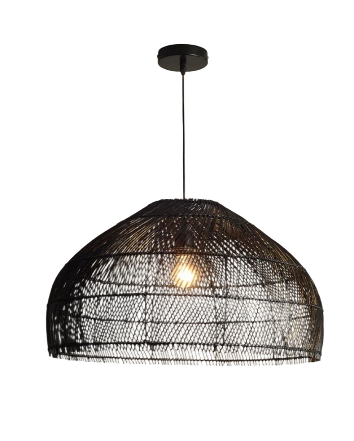 Black Wicker Pendant Light