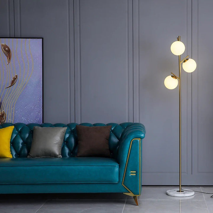 Modern Floor Lamp with Spherical Lights