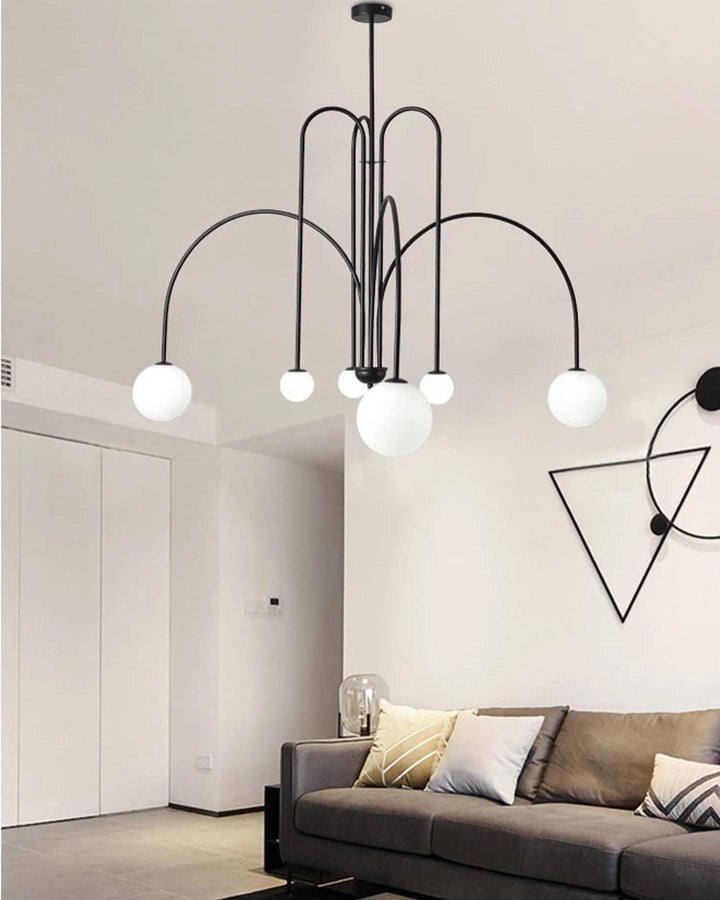 Modern Dining Room ChandelierModern Dining Room ChandelierSleek and modern dining room chandelier with spherical globes, perfect for contemporary interiors.ChandeliersWadi Home
