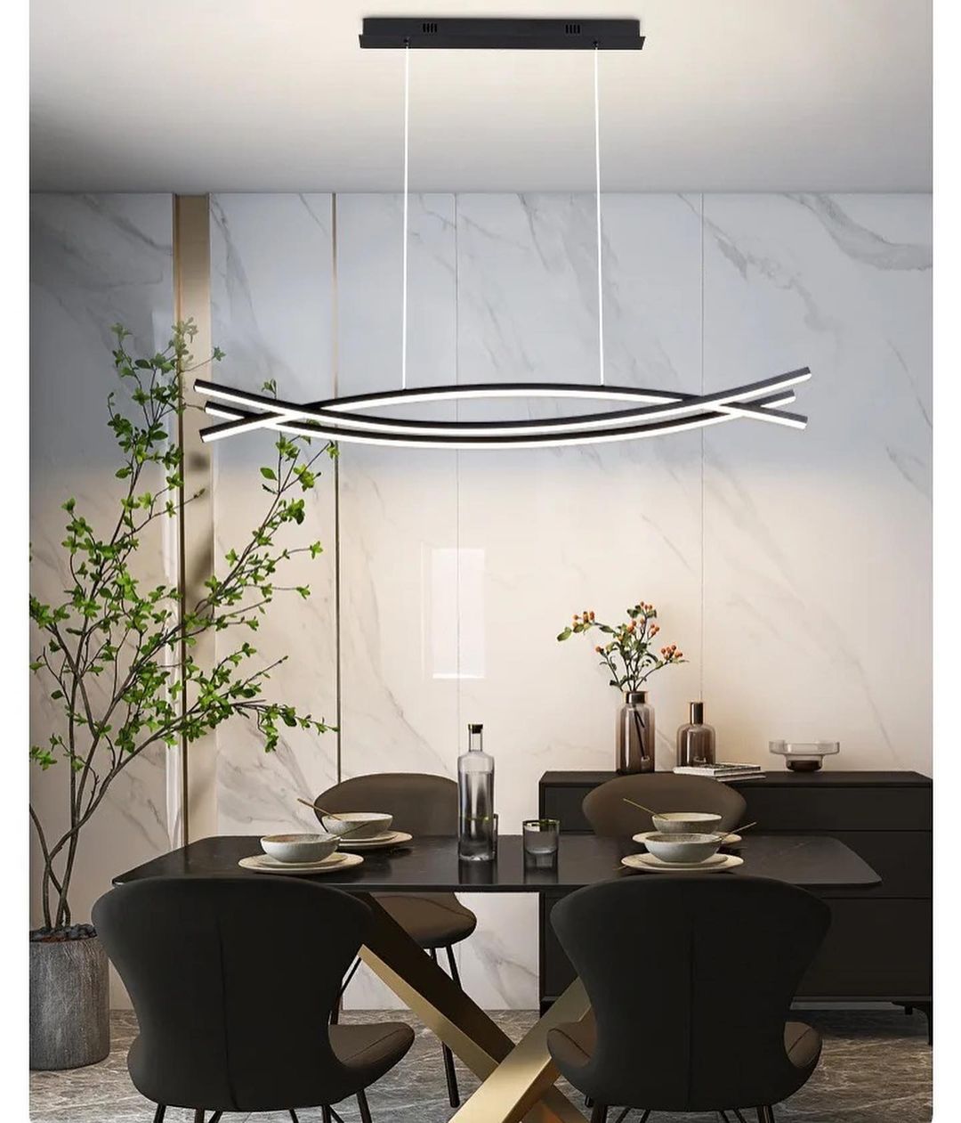 Modern Curved Pendant Lamp