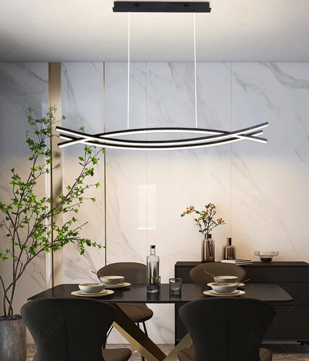 Modern Curved Pendant Lamp