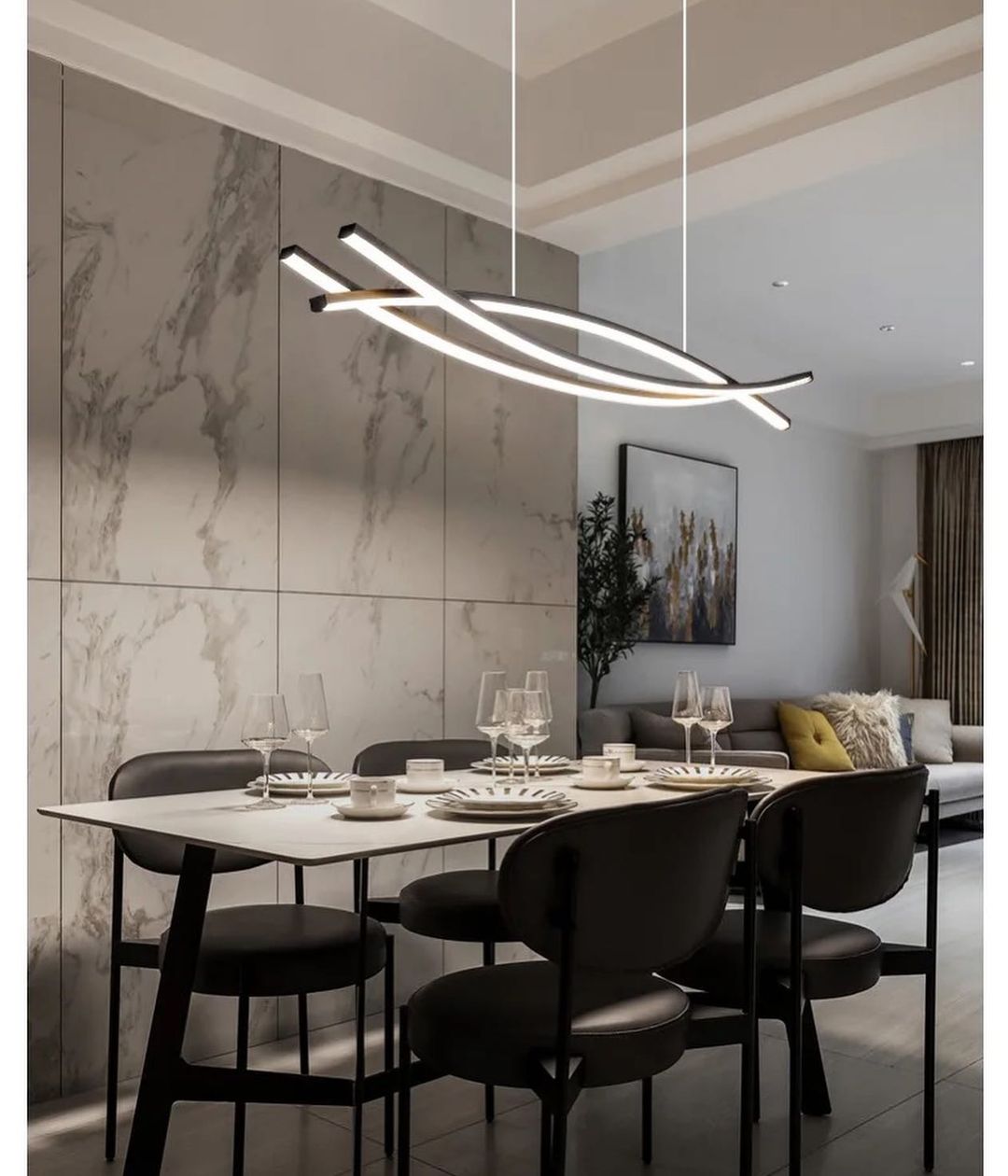 Modern Curved Pendant Lamp