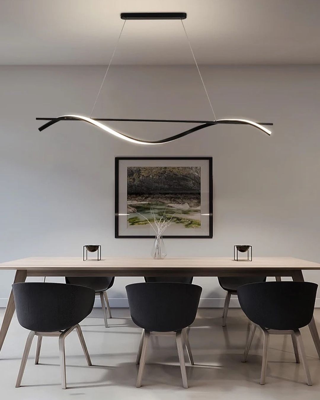 Wave Shaped LED Pendant Light