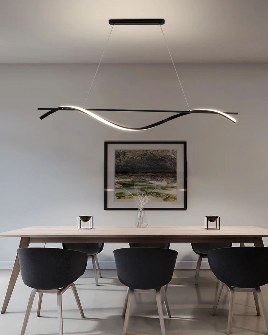 Wave Shaped LED Pendant Light