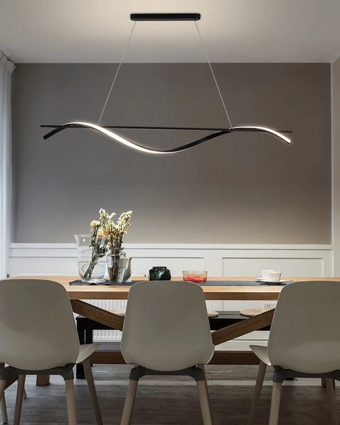 Wave Shaped LED Pendant Light