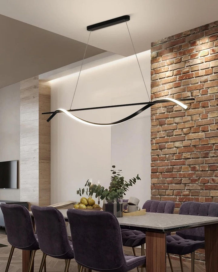 Wave Shaped LED Pendant Light