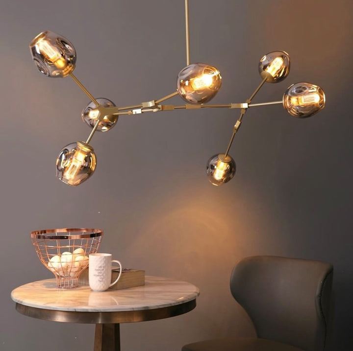 Modern Glass Globe Chandelier for Dining Room