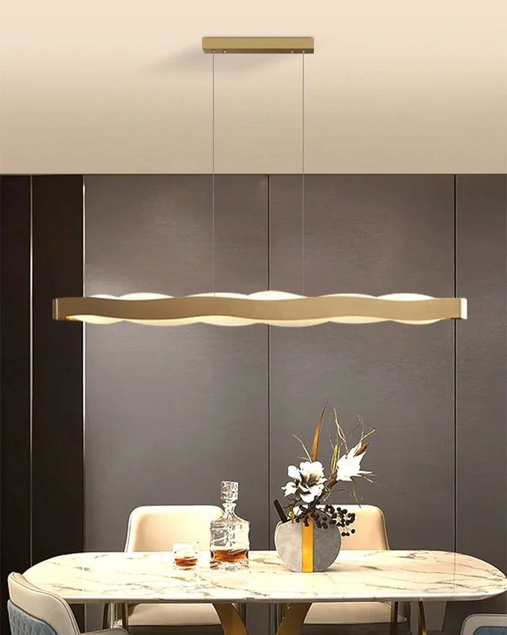 Wave Gold Pendant Light