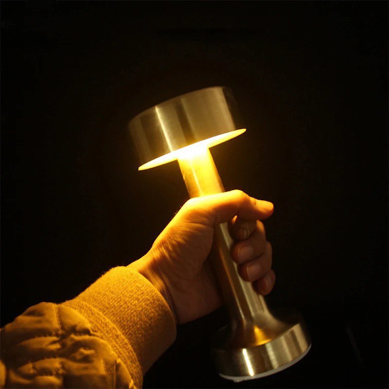 Brushed LED Gold Table Lamp