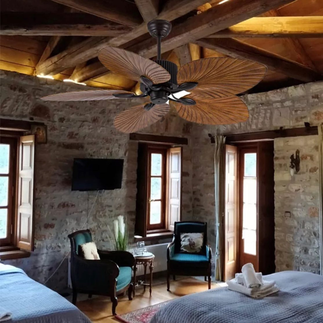 Tropical Wooden Ceiling Fan