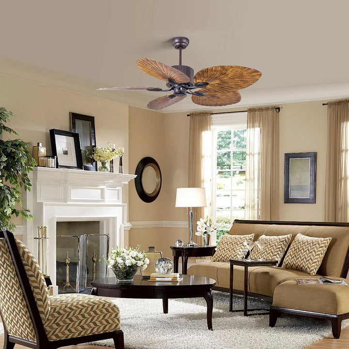 Tropical Wooden Ceiling Fan