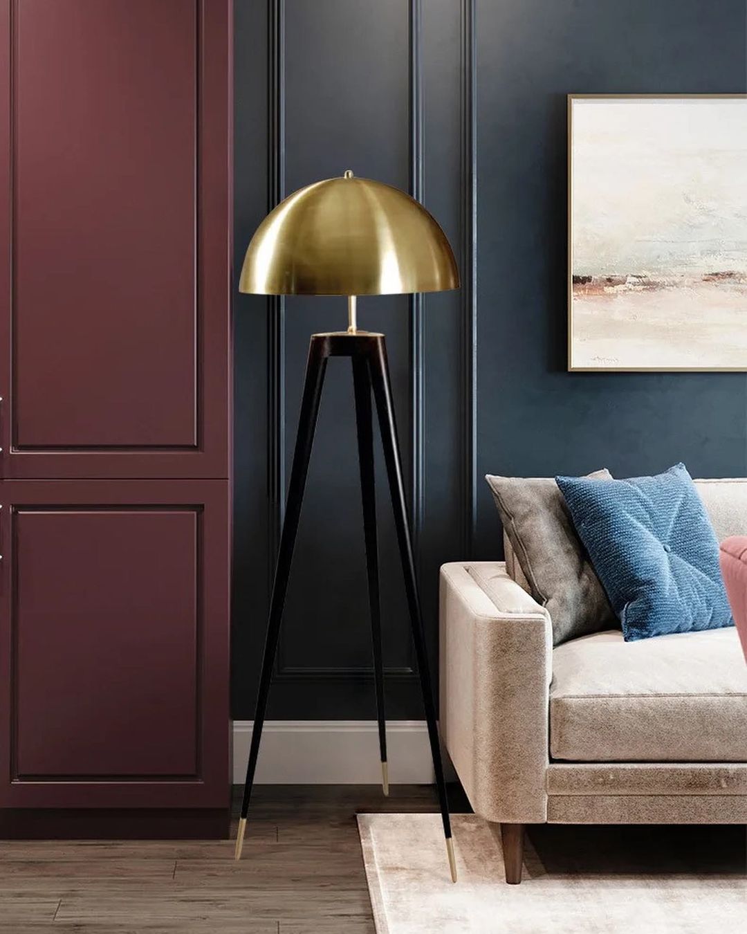 Elegant Tripod Floor Lamp