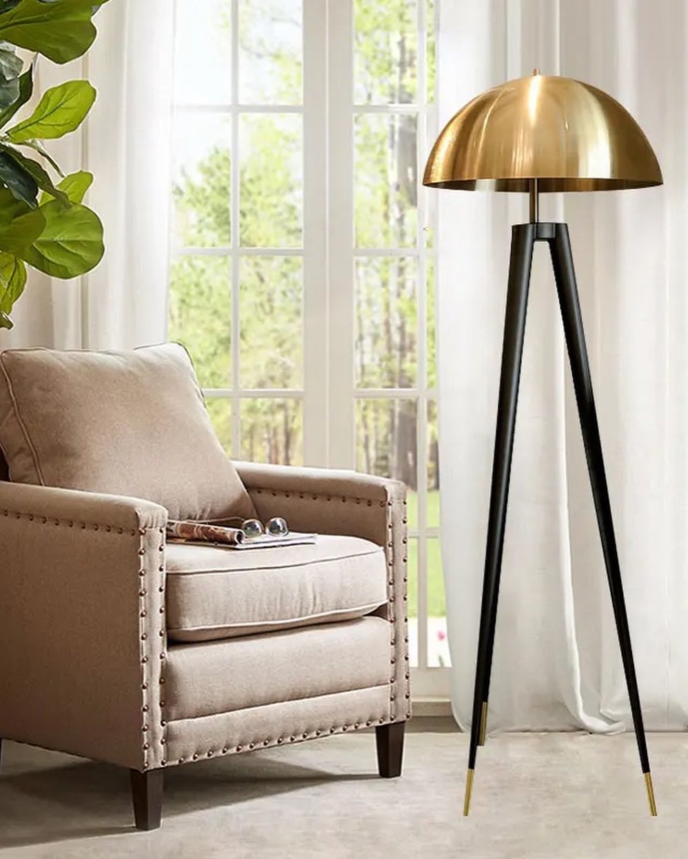 Elegant Tripod Floor Lamp