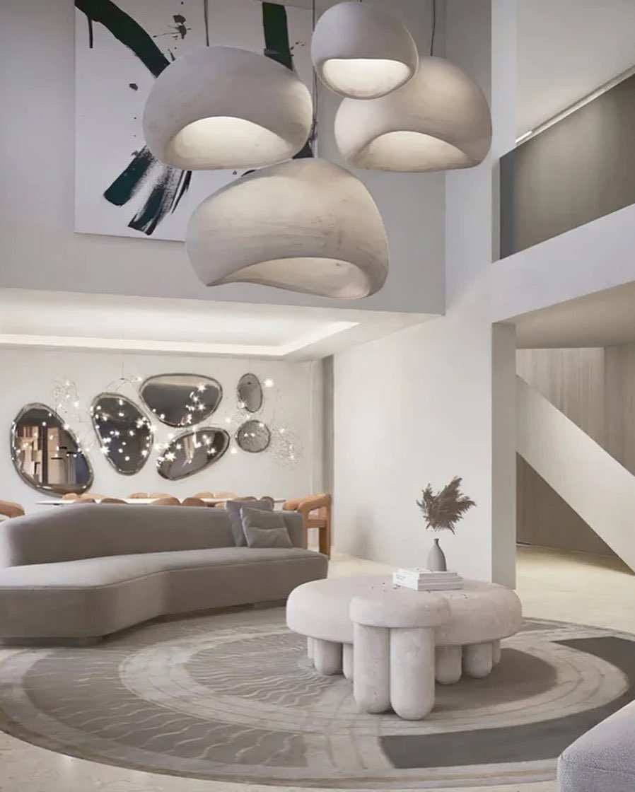 Minimalist Light Rocks Minimalist stone Pendant LightsMinimalist ceramic pendant lights in so ...